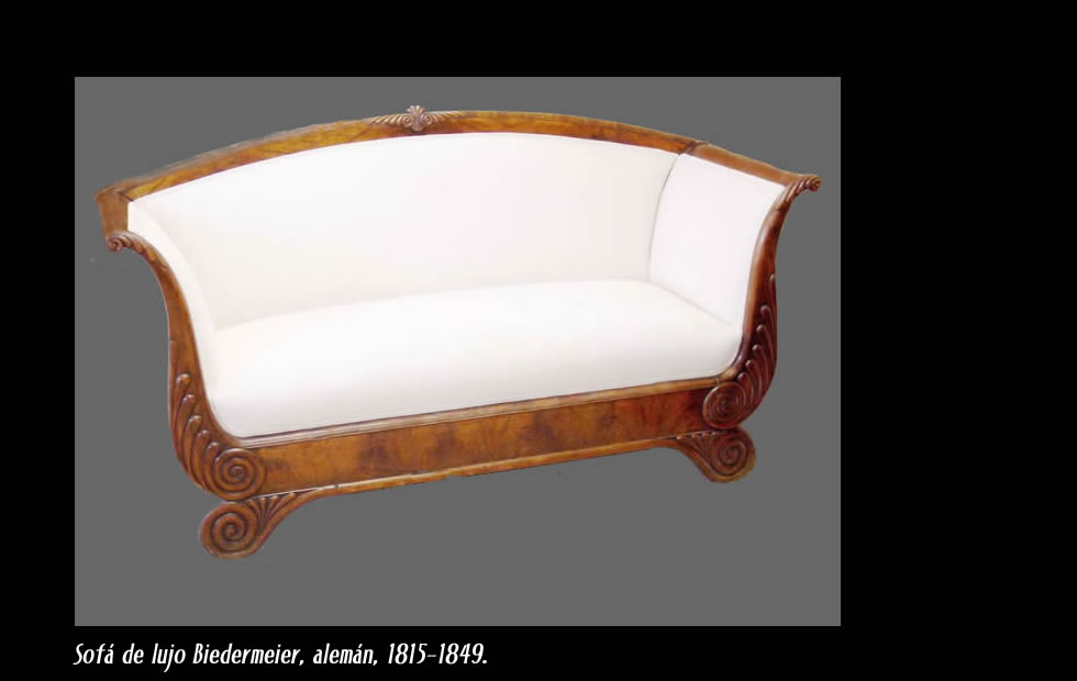 Biedermeier, diseño germano siglo 19, muebles de estilo.